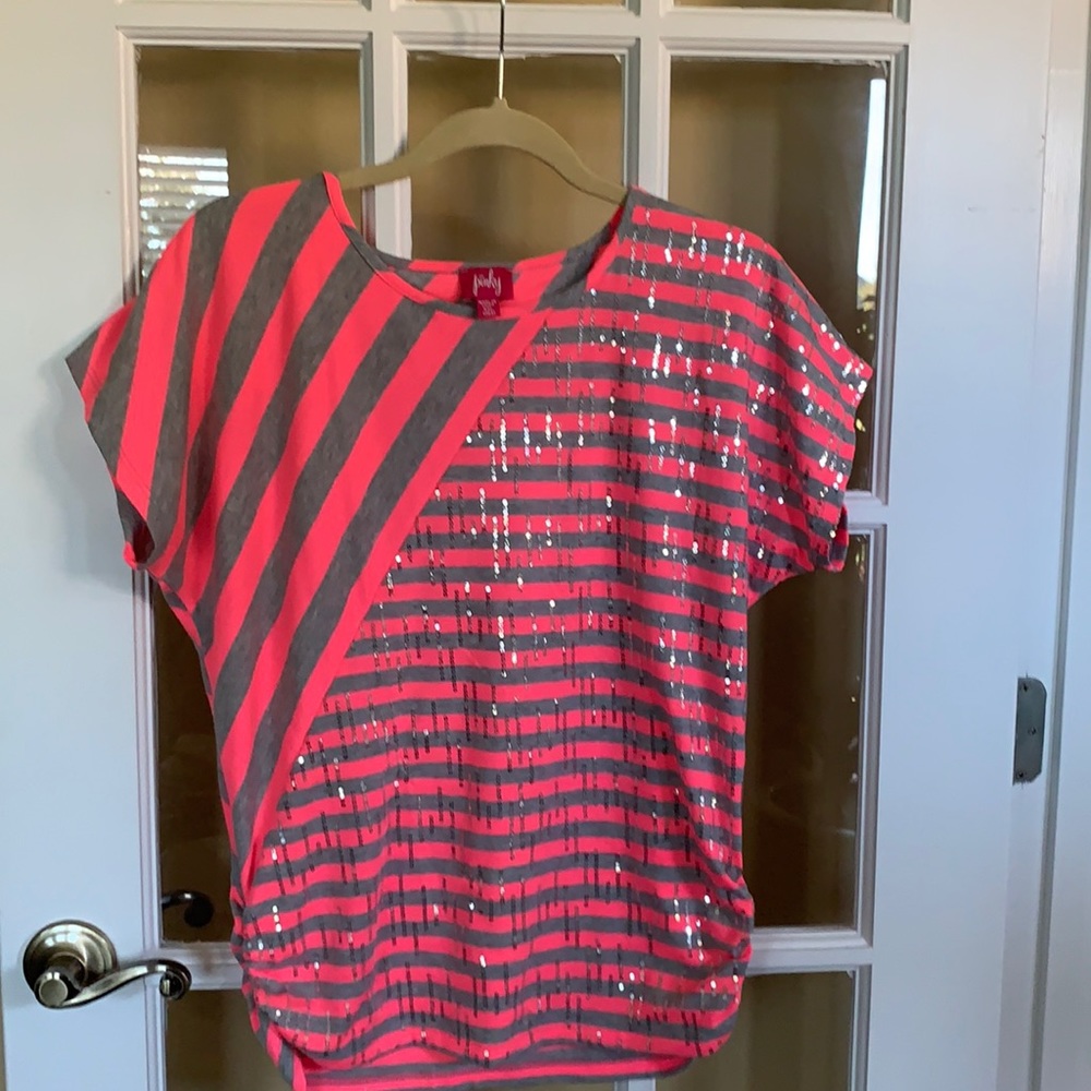 Pinky. Size Junior’s XXL.  Color hot pink.